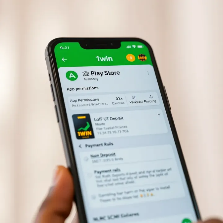 User interface displaying the 1win UK app home screen with various betting options