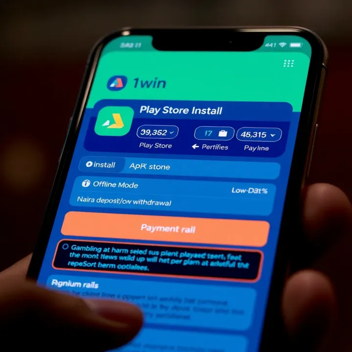 Secure payment options displayed on 1win Shop Mobile app for Nigerian users