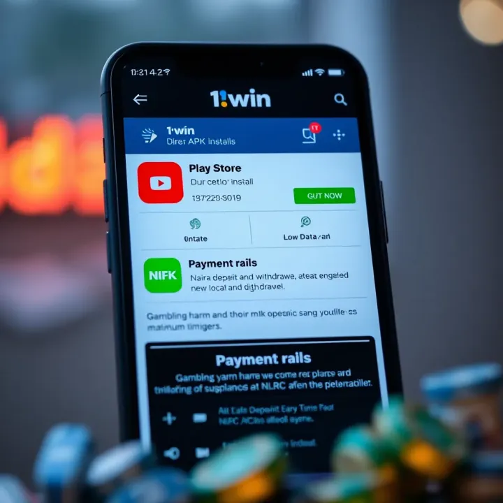 Registration screen with form fields to create 1win account in Nigeria